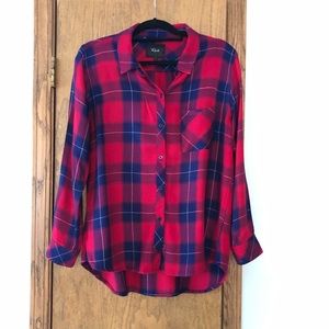 Rails Hunter plaid flannel in ruby/navy size L